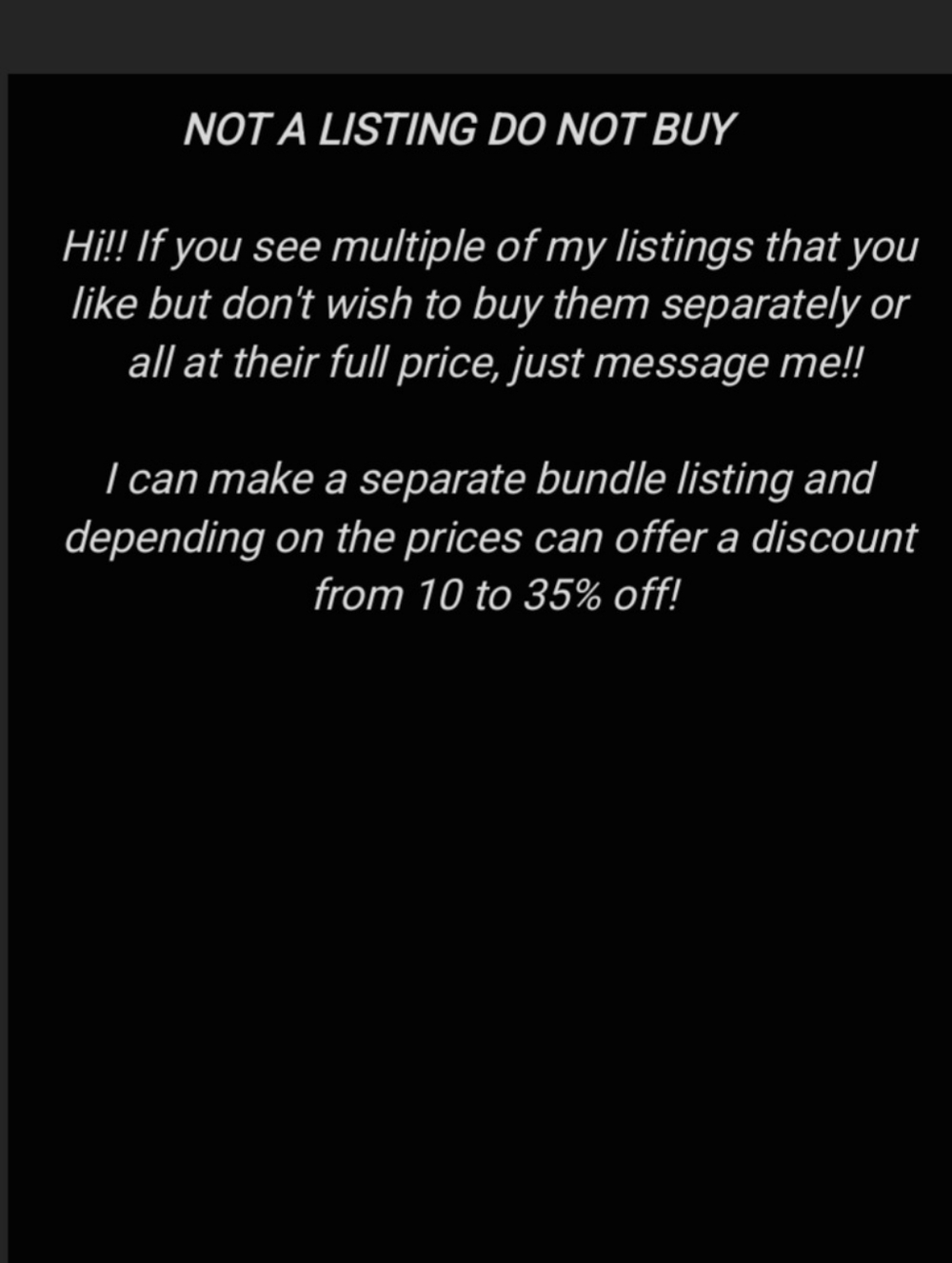 Bundle Offer!!